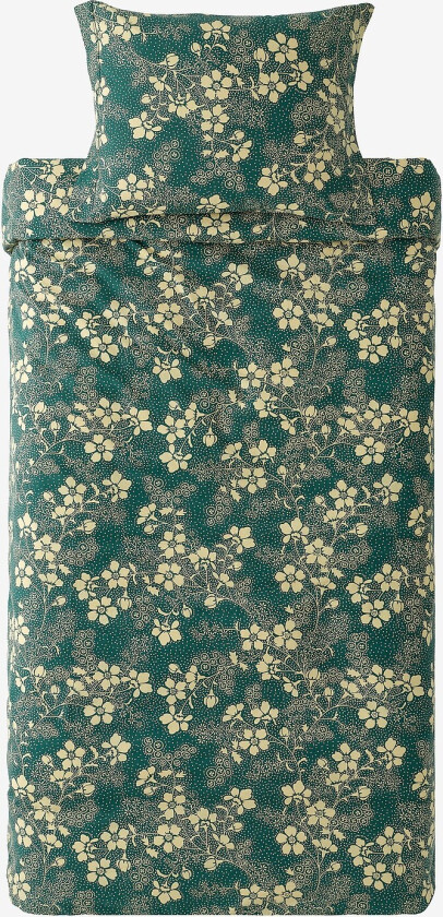 Sengesett Juliette Nature i organisk bomull 2 eller 3 stykker - Grønn