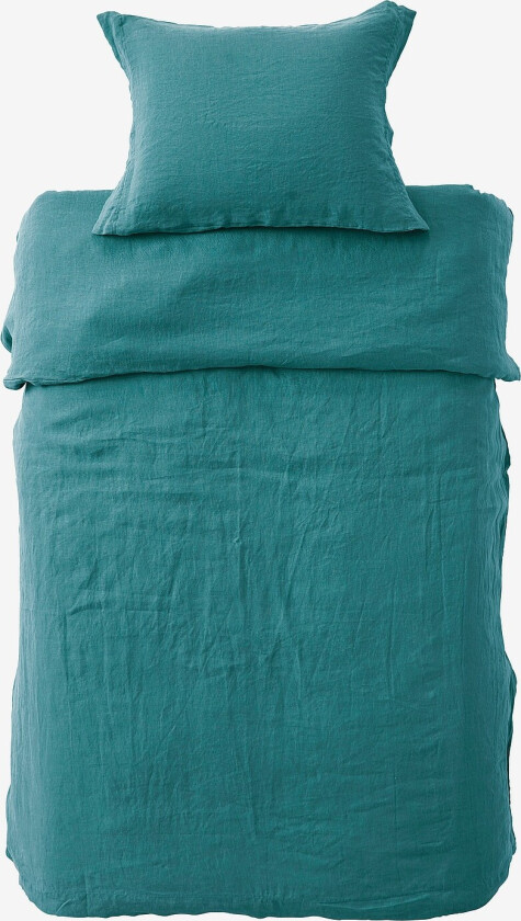 Sengesett Candice i vasket lin, 2 eller 3 deler - Grønn