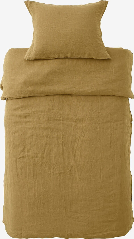 Sengesett Candice i vasket lin, 2 eller 3 deler - Grønn