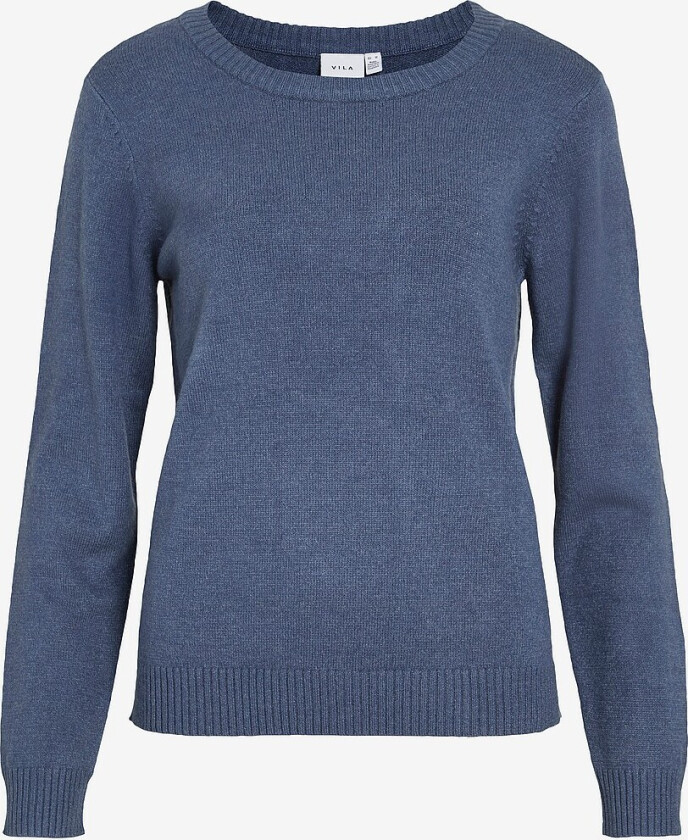 Pullover viRil L/s O-neck Knit Top - Blå