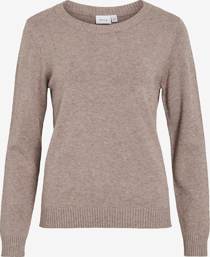 Pullover viRil L/s O-neck Knit Top - Grå