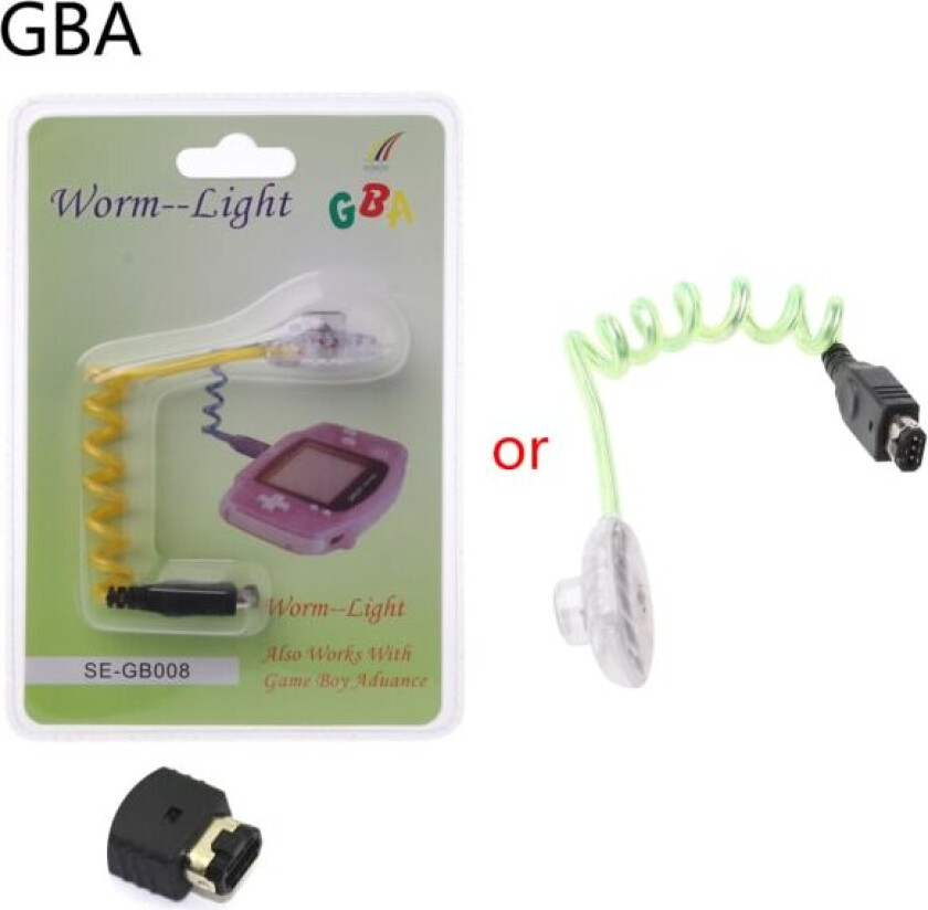 Kompatibel med Gameboy Color GBC GBP-konsoll, ormelys LED-belysning nattlampe for Gameboy Advance for GBA GBA