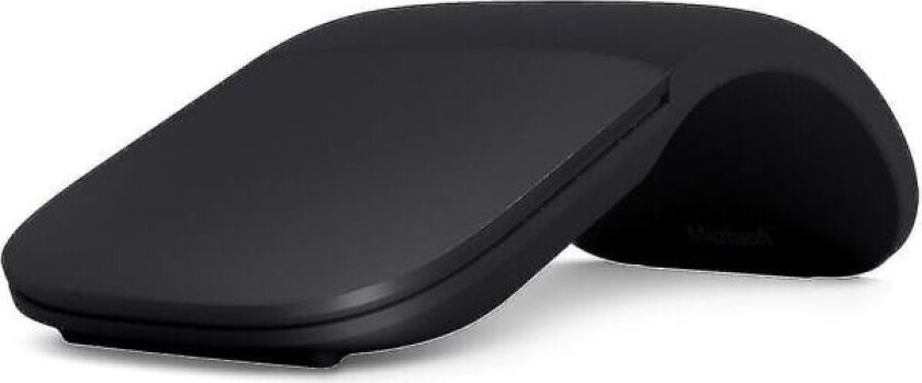 Microsoft - Arc Mouse - Bluetooth-mus for PC, bærbare datamaskiner kompatibel med Windows, Mac, Chrome OS (tynn, lett, transportabel, taktil) - Svart