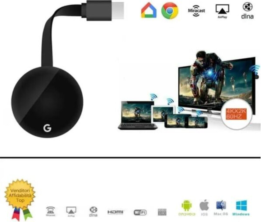 5G-Chromecast-trådløs skjerm