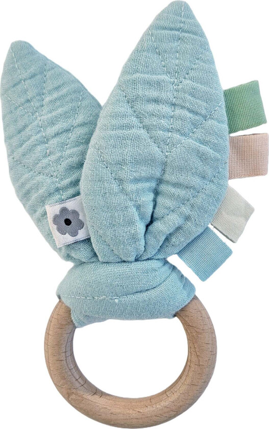 Organic Aktivitetsleke Rustle Leaf, Ice Blue -  Aktivitetsleker - Bomull,Tre