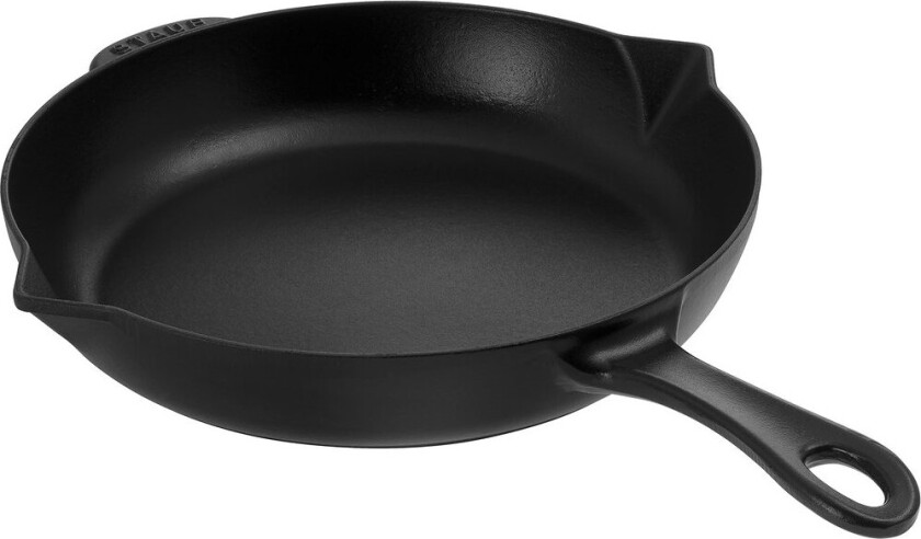 Staub stekepanne støpejern med helletut Ø26 cm Svart