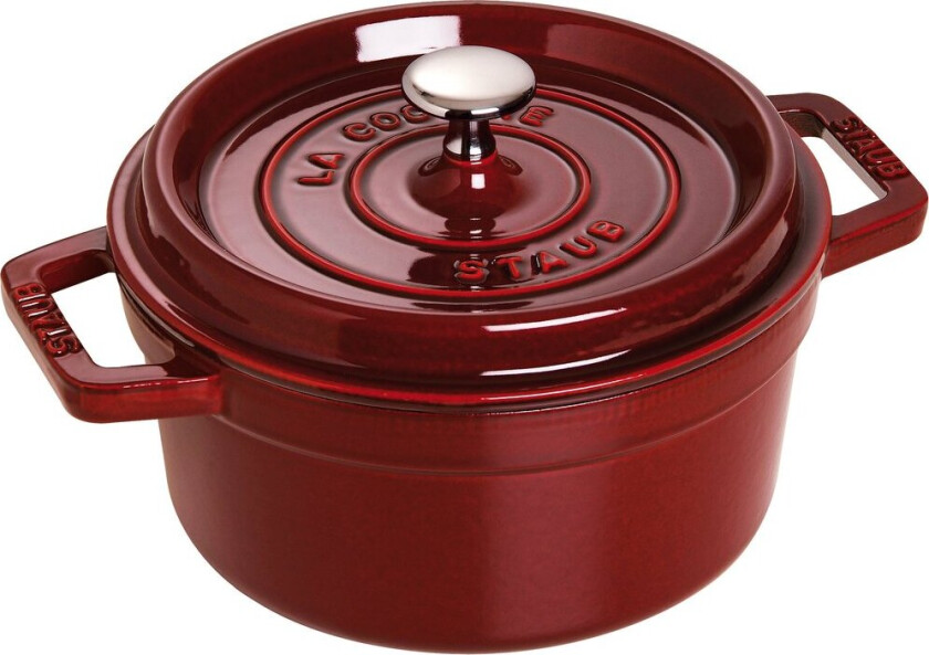 Staub La Cocotte rund gryte støpejern 2,6 L Grenadinerød