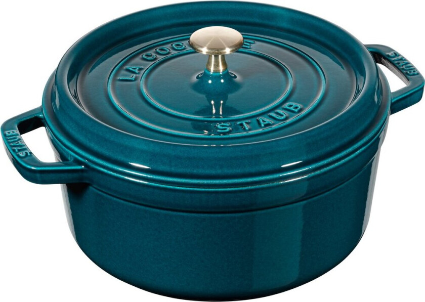 Staub La Cocotte rund gryte støpejern 2,2 L La Mer