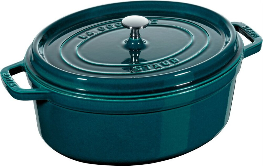 Staub La Cocotte oval gryte støpejern 6,7 L La Mer