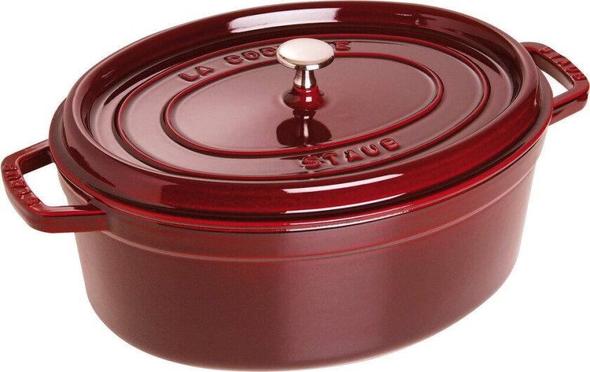 Staub La Cocotte oval gryte støpejern 6,7 L Grenadinerød