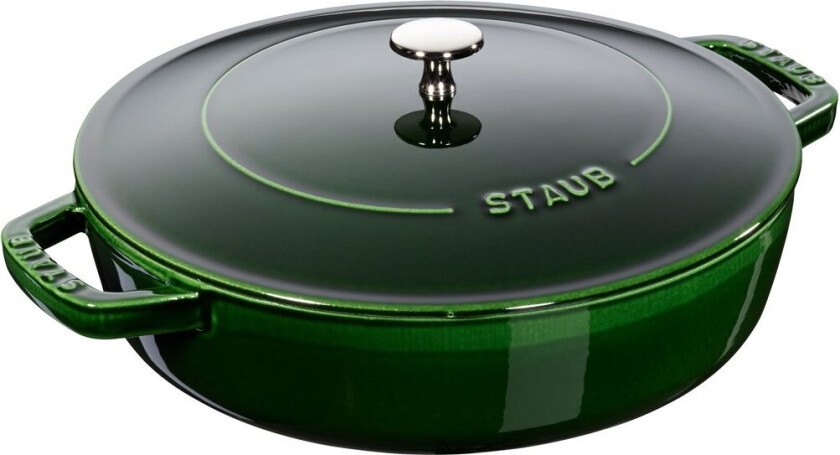 Staub Chistera traktørpanne støpejern Ø24 cm Basilikagrønn