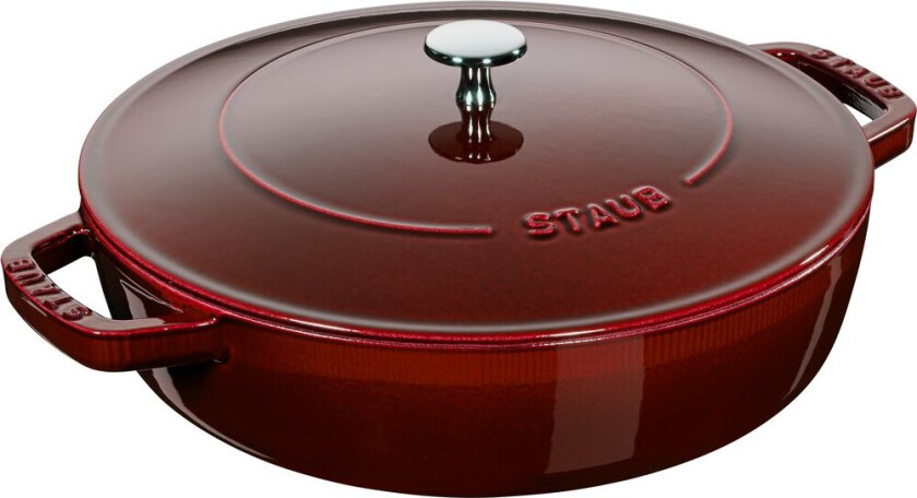 Staub Chistera traktørpanne støpejern Ø24 cm Grenadinerød