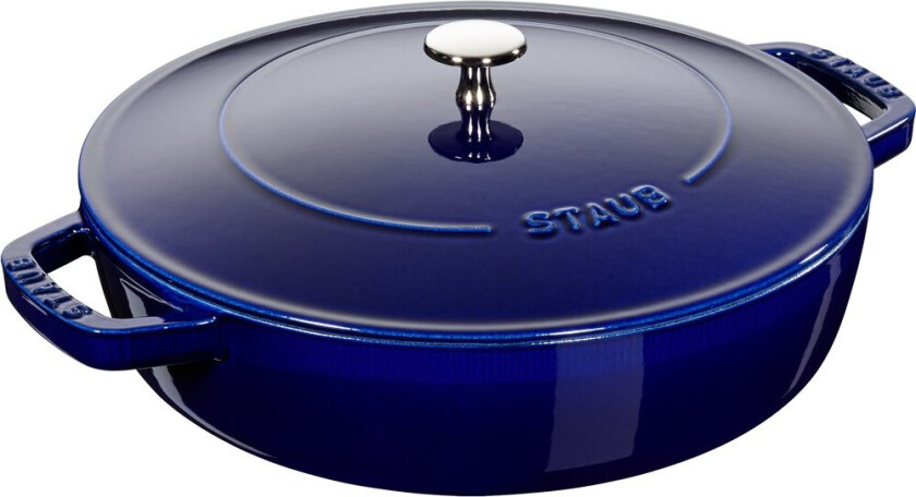Staub Chistera traktørpanne støpejern Ø24 cm Mørkblå