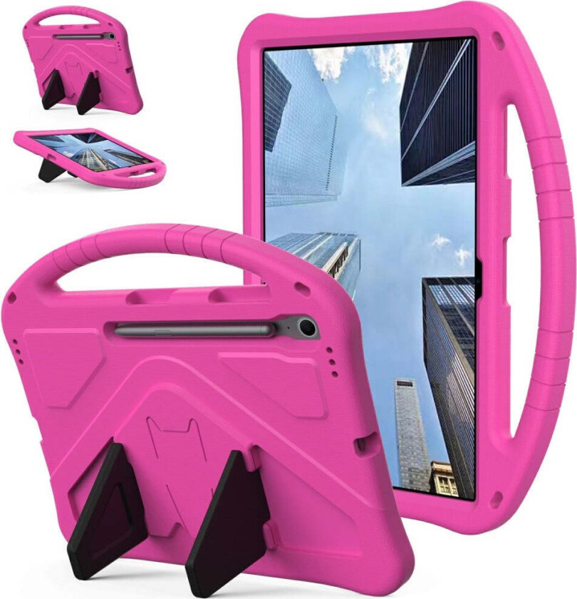 Samsung Galaxy Tab S10 FE+ (Plus) Anti-Drop Tablett Deksel med Håndtak og Stativfunksjon - Rosa