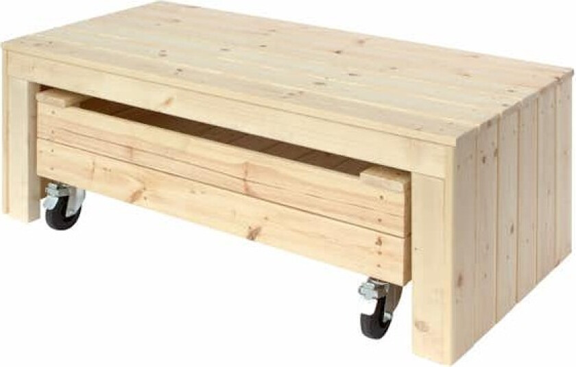 Bilde av Sandkasse PLUS Fun med Hjul og Benk 120 cm