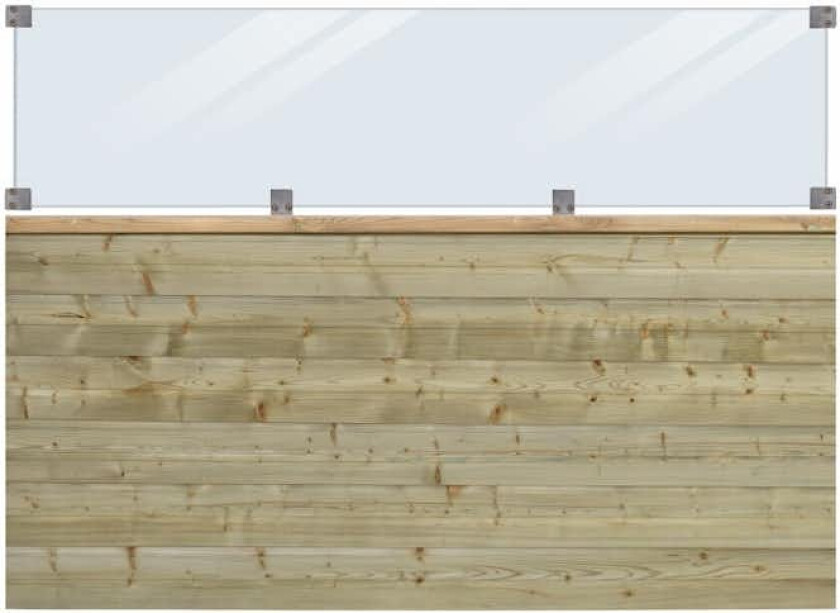 Bilde av Levegg PLUS Plank med Glass 174 x 125 cm