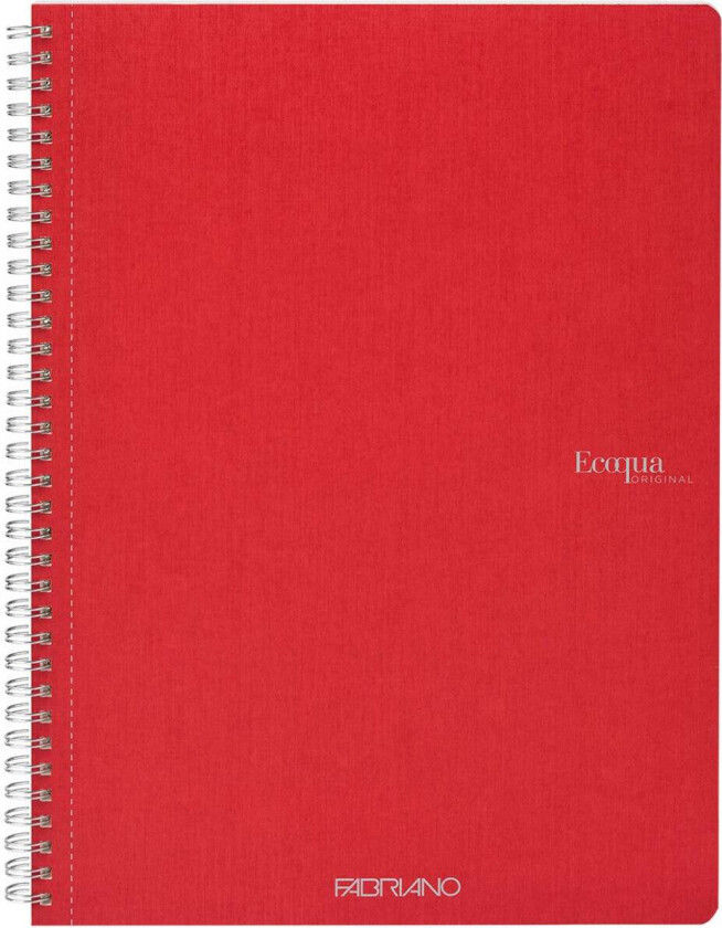 Notatbok EcoQua Original Spiral A4 Linjert Rød