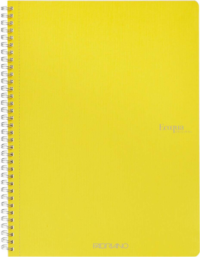 Notatbok EcoQua Original Spiral A4 Linjert Gul