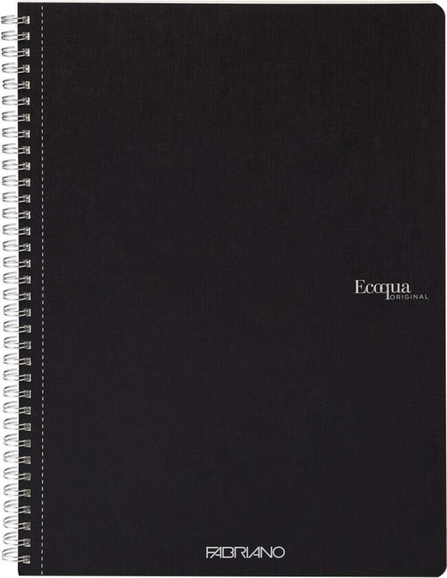 Notatbok EcoQua Original Spiral A4 Linjert sort