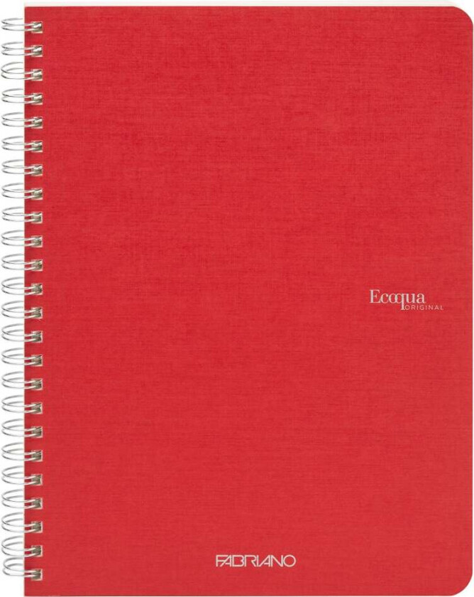 Notatbok EcoQua Original Spiral A5 Linjert Rød