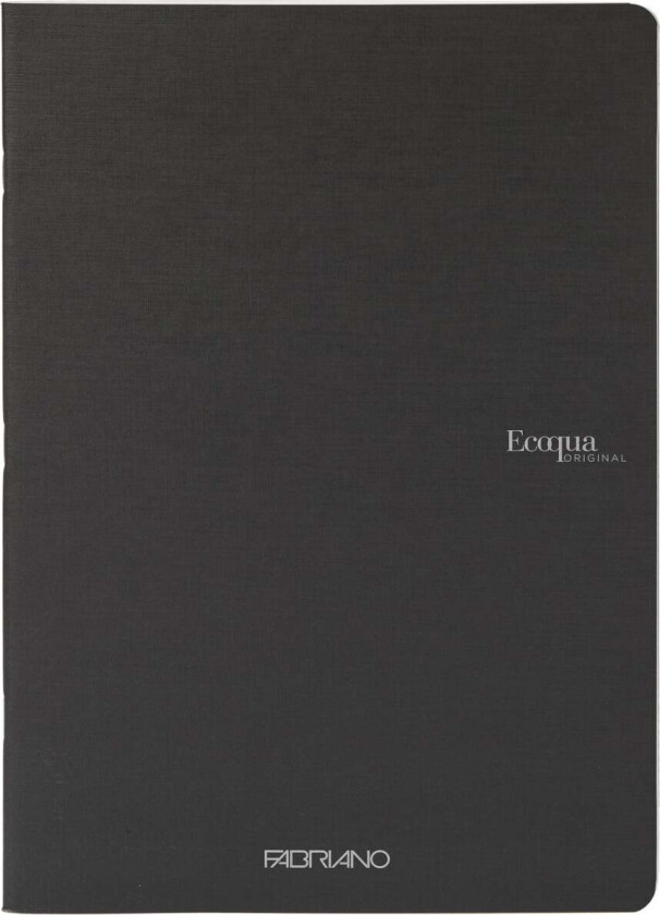 Notatbok EcoQua Original Stiftet A4 Linjert Sort