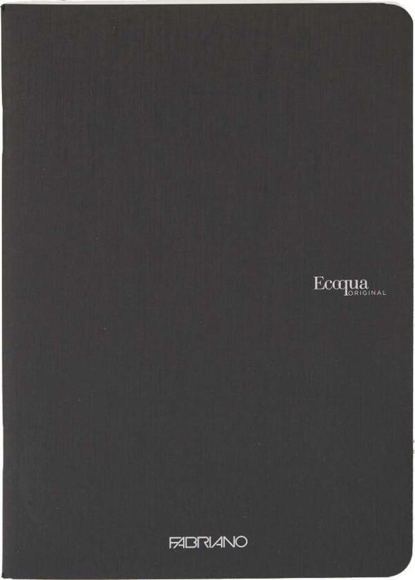 Notatbok EcoQua Original Stiftet A5 Linjert Sort
