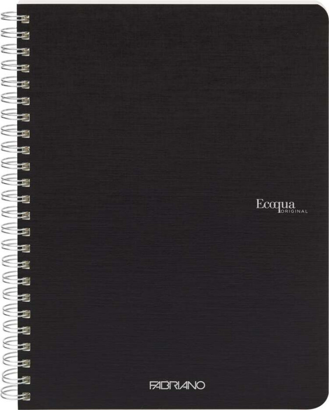 Notatbok EcoQua Original Spiral A5 Linjert Sort