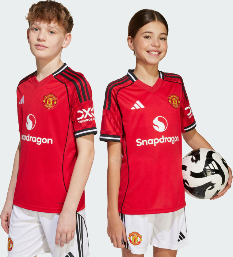 Manchester United Hjemmedrakt 2025/26 Barn - adidas, størrelse 152 cm