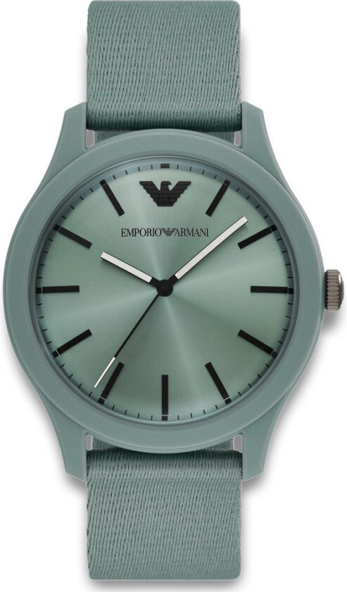 Emporio Armani Dario AR11654 - Kvarts - Grønn - Herreklokker - Stoff - Mineral
