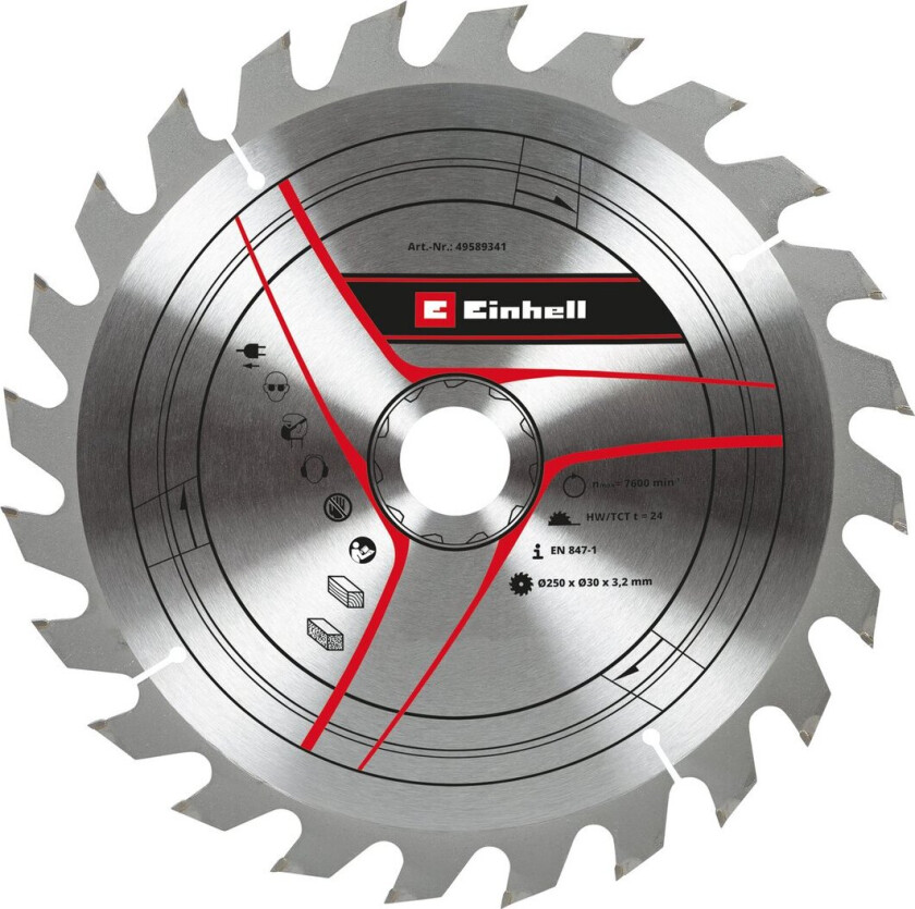 EINHELL SIRKELSAGBLAD TCT Ø250X30 MM T24