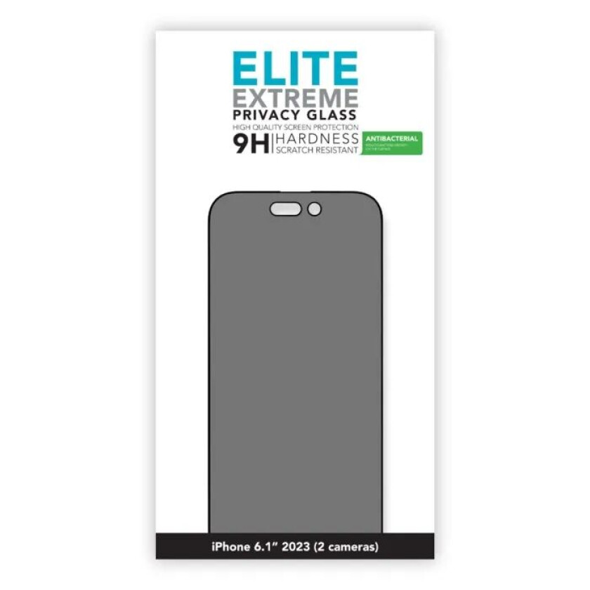 Elite Extreme Privacy Glass Skjermbeskytter for iPhone 15