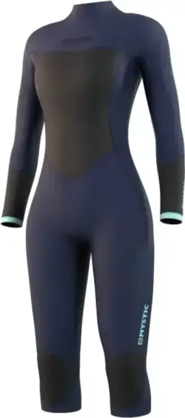 Våtdrakt Dame Mystic Brand Longarm Shortleg 3mm Back Zip (XS - Night Blue)