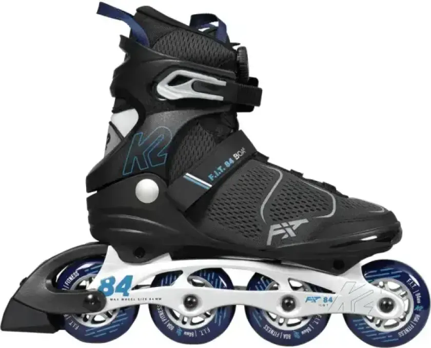 Inline-skøyter K2 F.I.T. 84 BOA (Svart/Blå - 42)