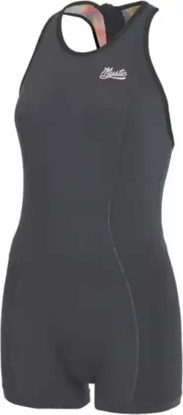 Våtdrakt Dame Mystic Lunar Short John 2/2mm Back Zip (XS - Dark Grey)