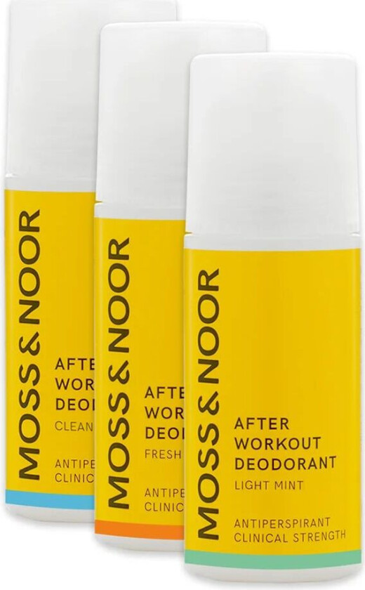 MOSS & NOOR After Workout Deodorant Mixed 3stk (Verdi 387,-)