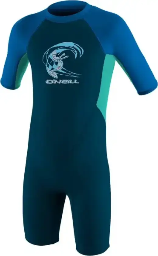 Våtdrakt Barn O'Neill Reactor Shorty 2mm Back Zip (2 - Slate/Lightaqua/Ocean)