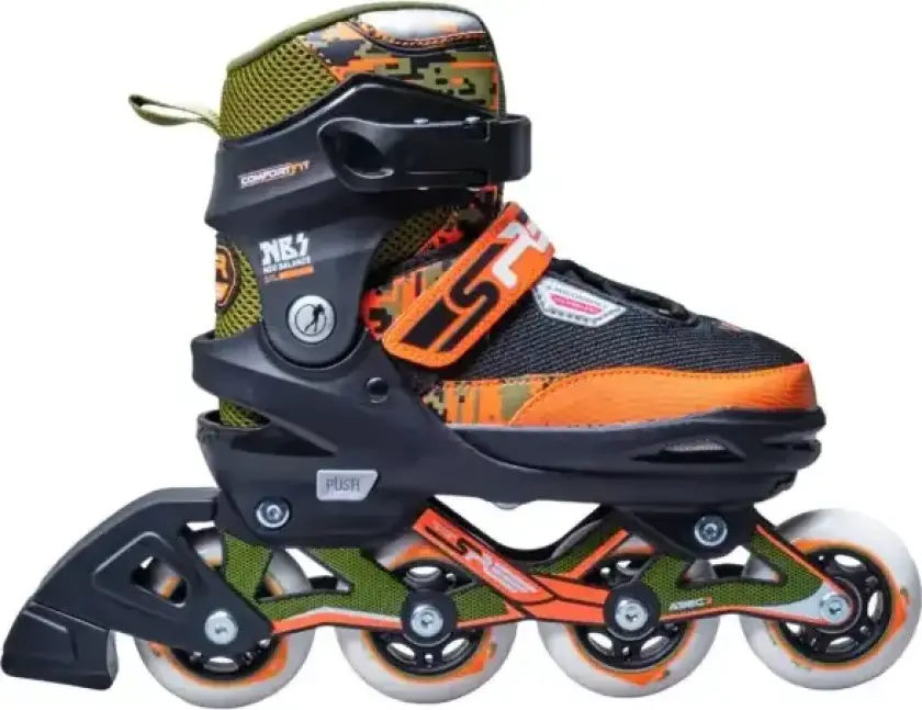 Inline Skøyter Barn SFR Pixel Justerbar (Grønn - 33-37)