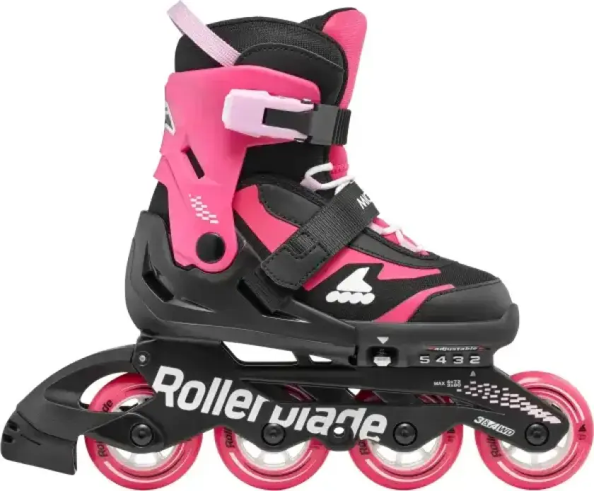 Inline Skøyter Barn Rollerblade Microblade Svart/Pink (Rosa - 36.5-40.5)