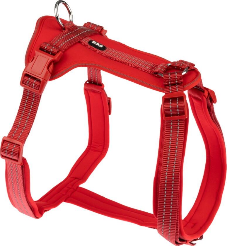 sele neopren, rød - Str M: 42 - 74 cm brystomkrets