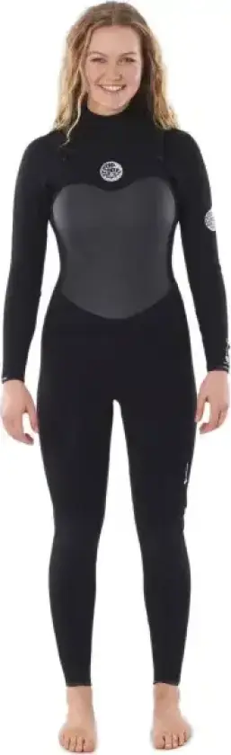 Våtdrakt Dame Rip Curl Flashbomb 4mm Chest Zip (12 - Svart)