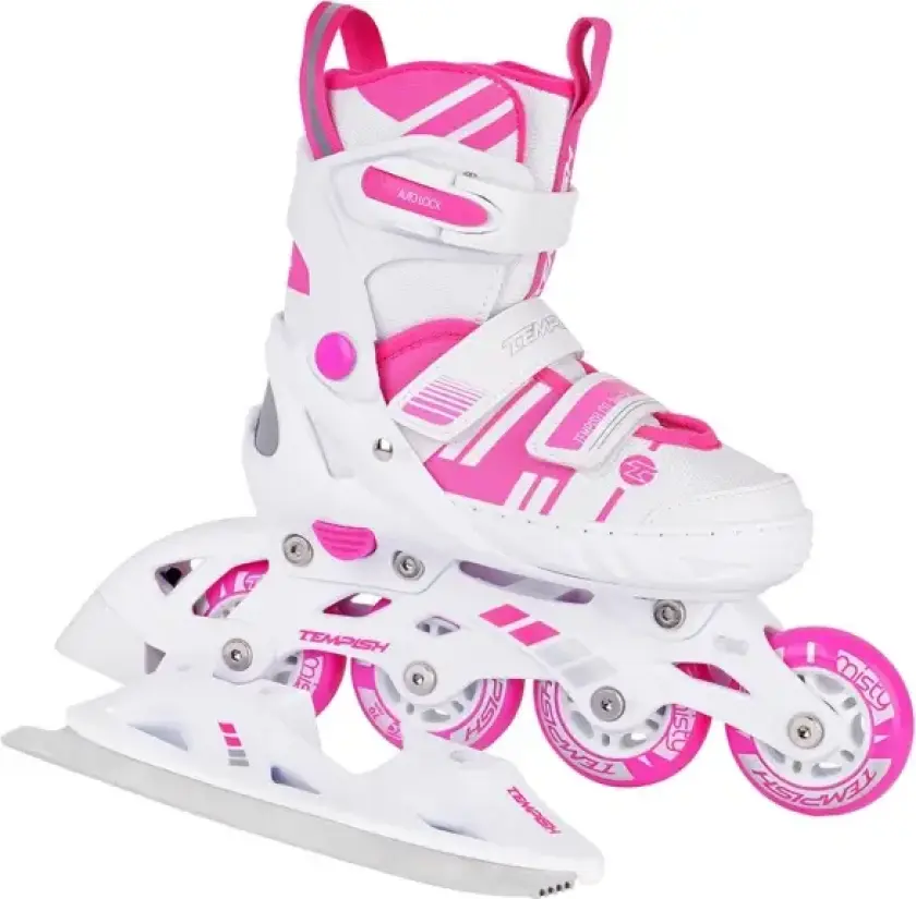 Inline Skøyter Jente Tempish Misty Duo Justerbar (White/Pink - 29-32)