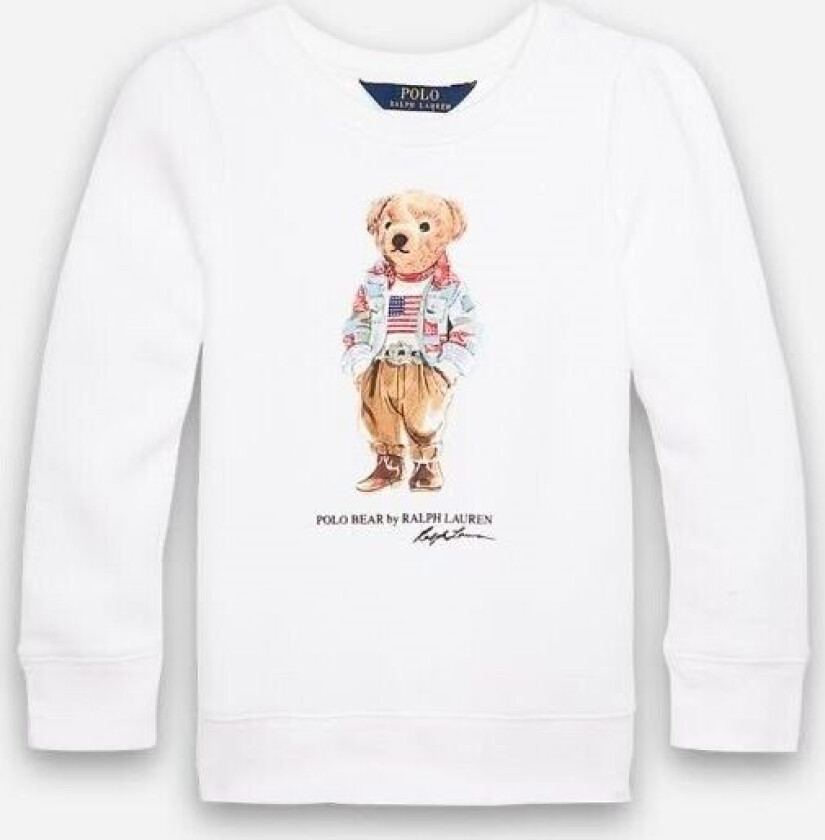 Bear Sweatshirt White Hvit 4Y