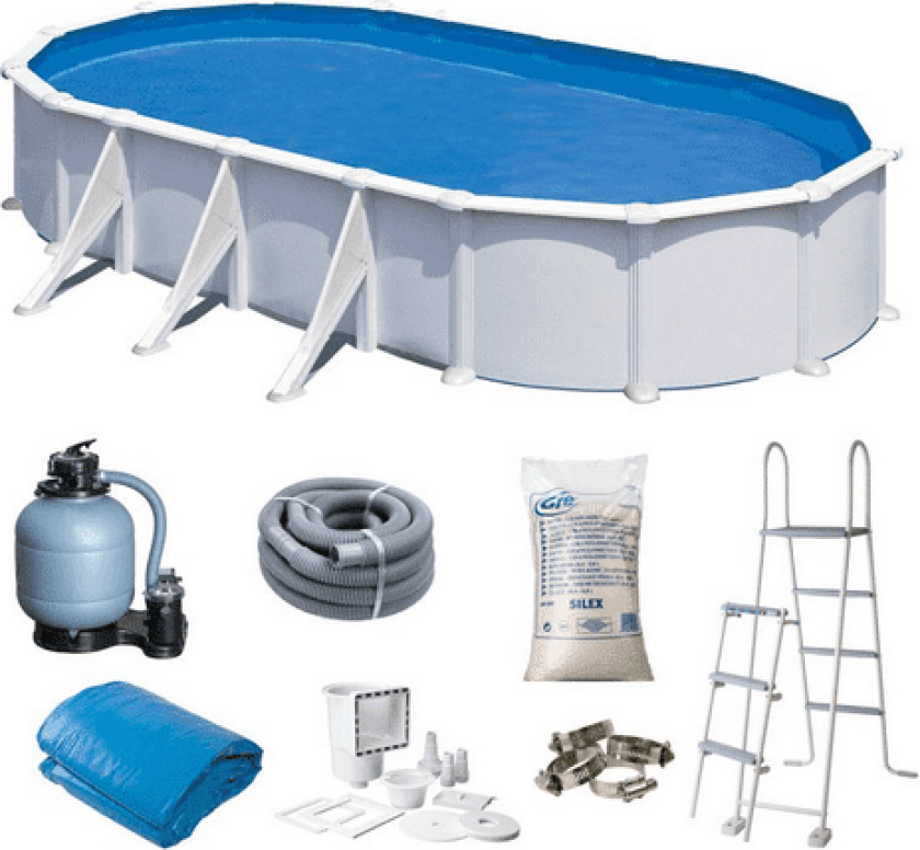 Ovalt Basseng 730 X 375 X 132 Cm Kitprov738