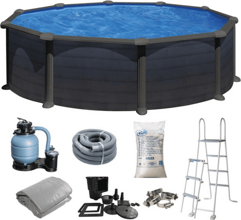 Rundt Basseng Grafitt Ø460 X 120 Cm Kit460gf