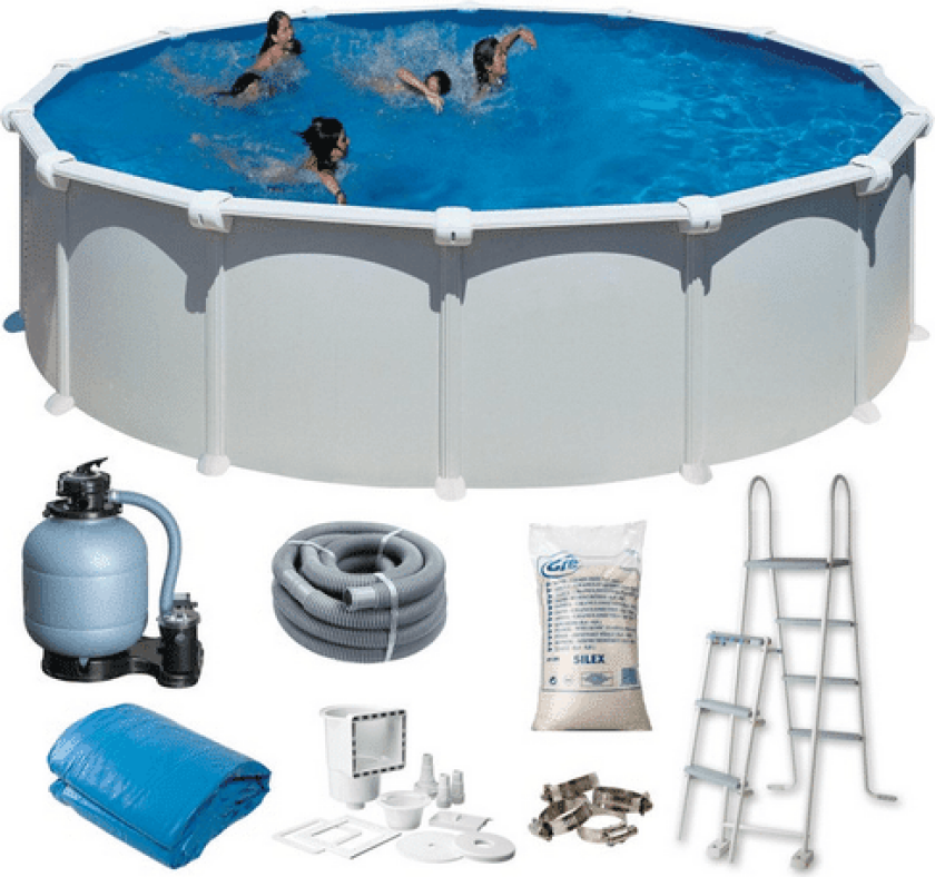 Swin & Fun Rundt Basseng Basic Hvit Ø550 X 132 Cm Kitpr558