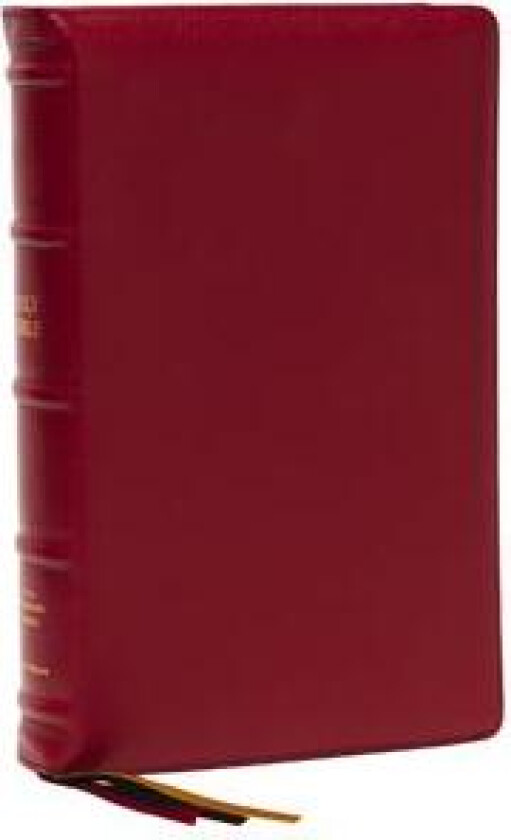 NKJV, Thinline Reference Bible, Large Print, Red Premium Goatskin Leather, Premier Collection, Comfort Print