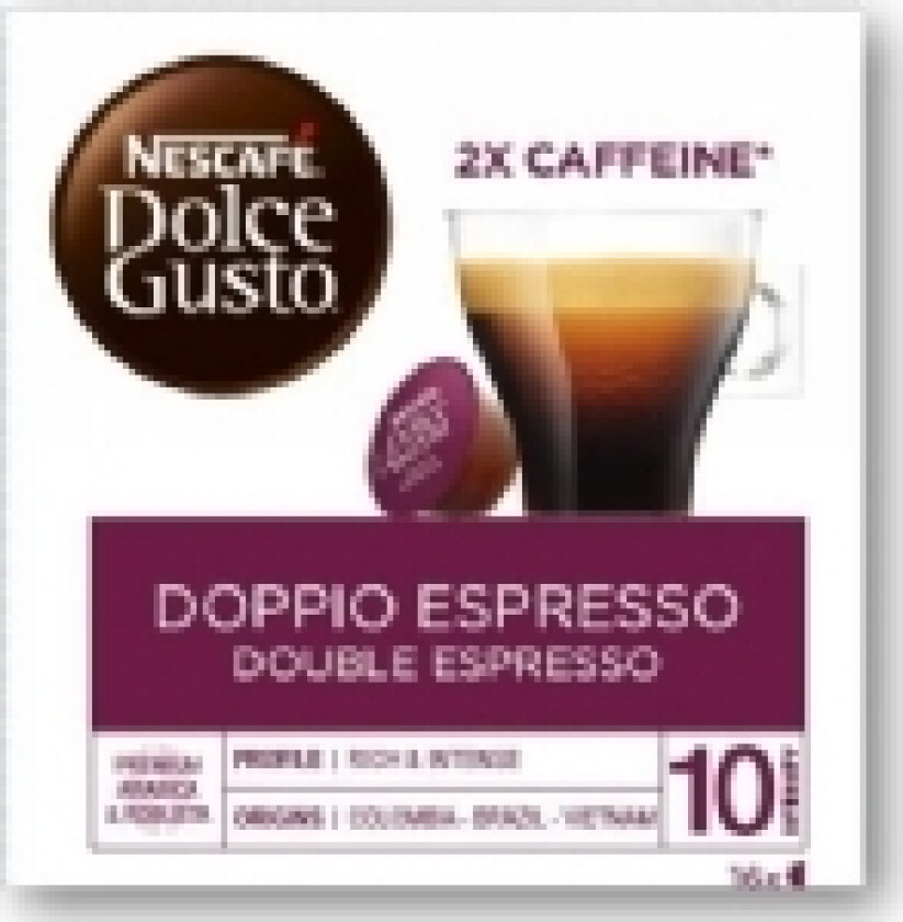 Kaffekapsler NESCAFÉ® Dolce Gusto® Kaffekapsler NESCAFÉ® Dolce Gusto® Doppio Espresso, 16 stk.