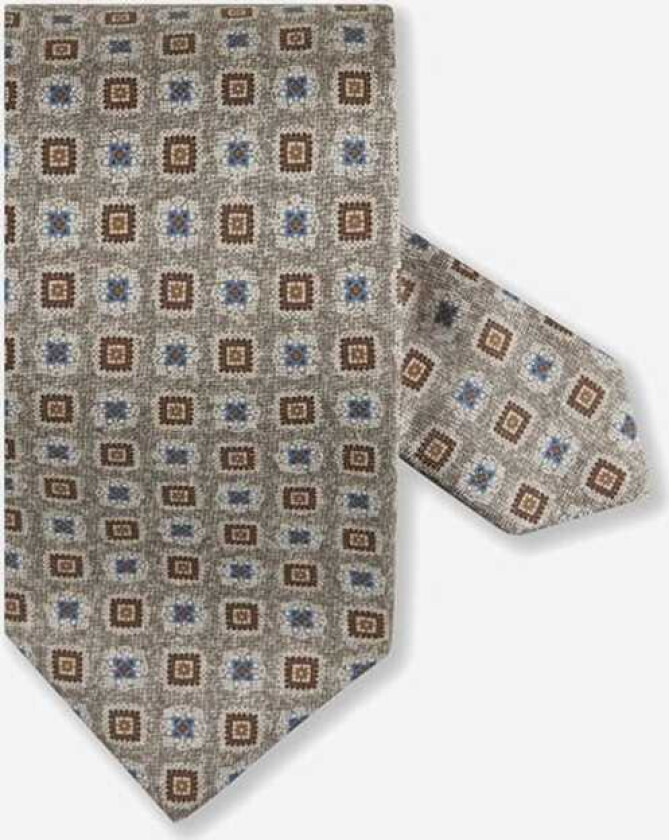 Tie Silk - Beige Patterned Beige OS