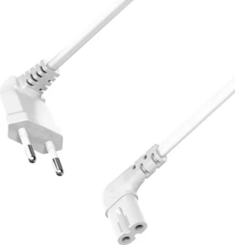 Vinklet apparatkabel C7 for Sonos Hvit. 3 m