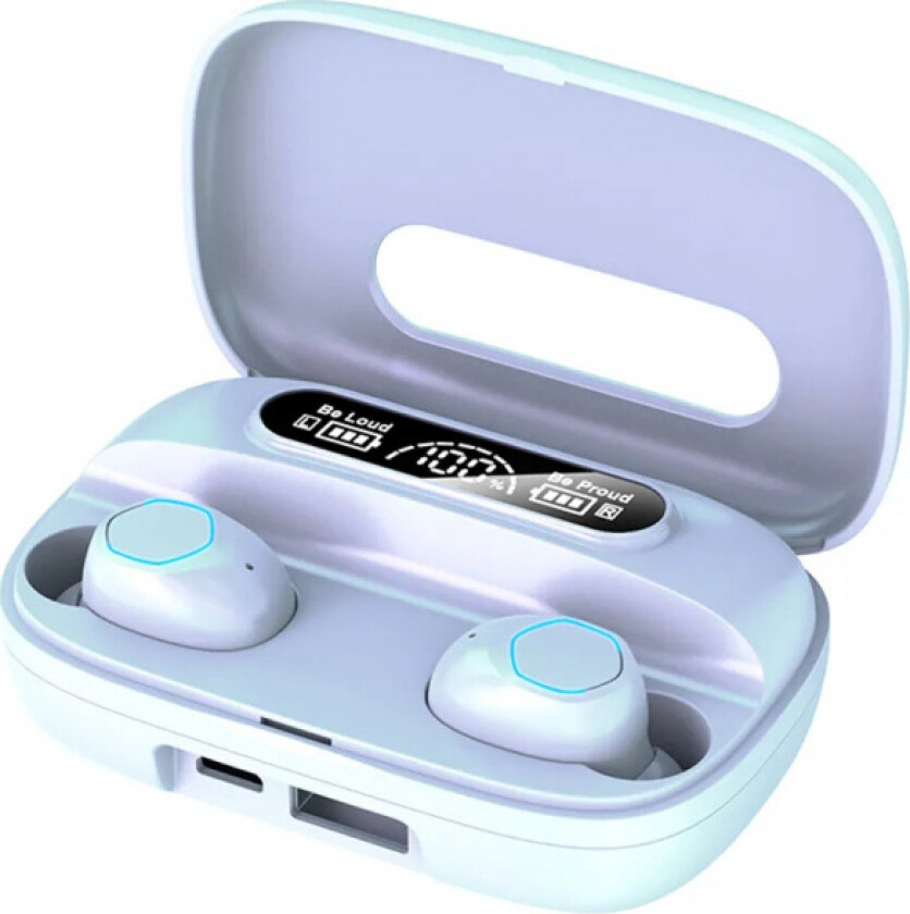 M9 True Wireless in-ear hörlurar, Vit